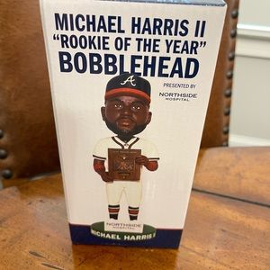 Brand newMichael Harris II "Rookie of the Year" Bobblehead Atlanta Braves SGA